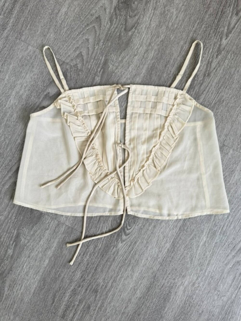 Anthropologie Tie-Front Sheer Chiffon Cami